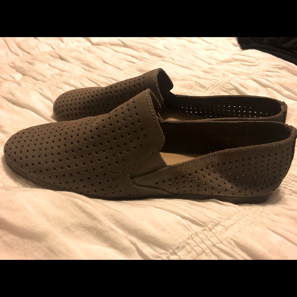 New Lucky Brand micro suede slip ons- size 7.5